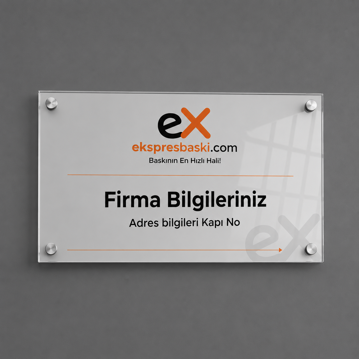 Pleksi Kapı Tabelası