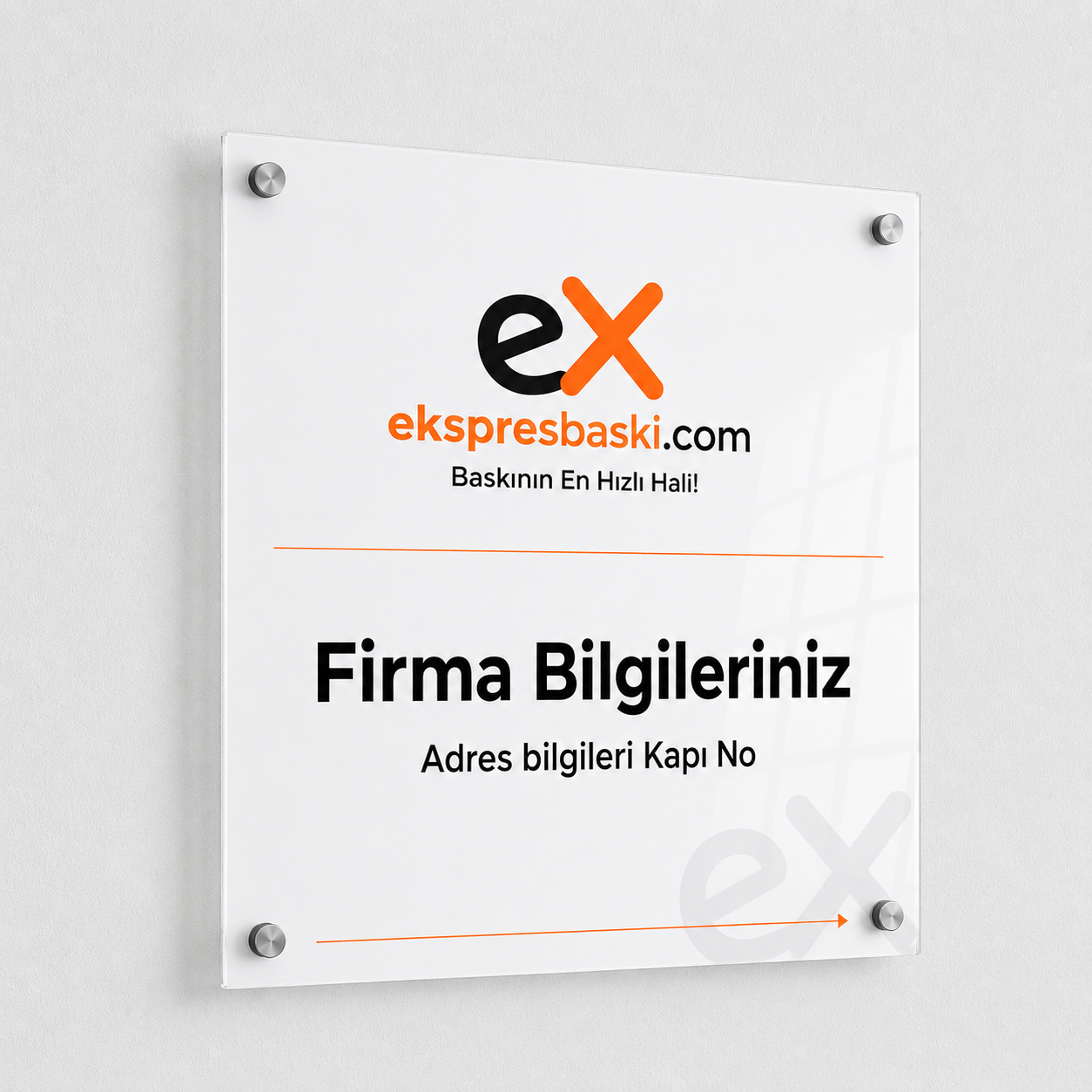 Pleksi Kapı Tabelası