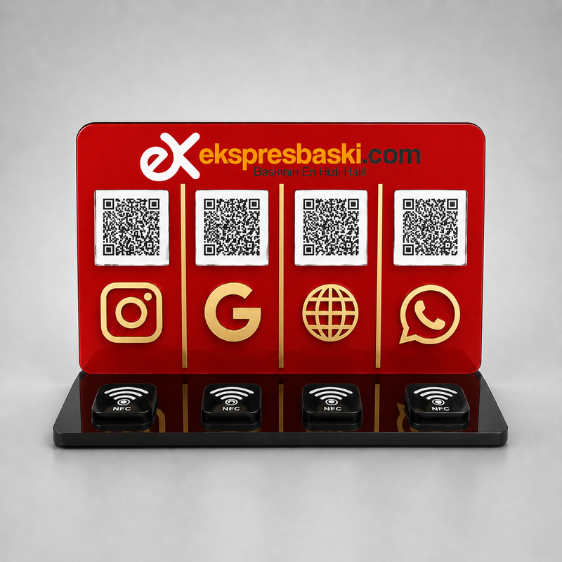 4 Qr / 4 Nfc Stand